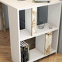 Hanah Home Mesa de Estudio Lima - Blanco Mármol, 120x60x75.4 cm